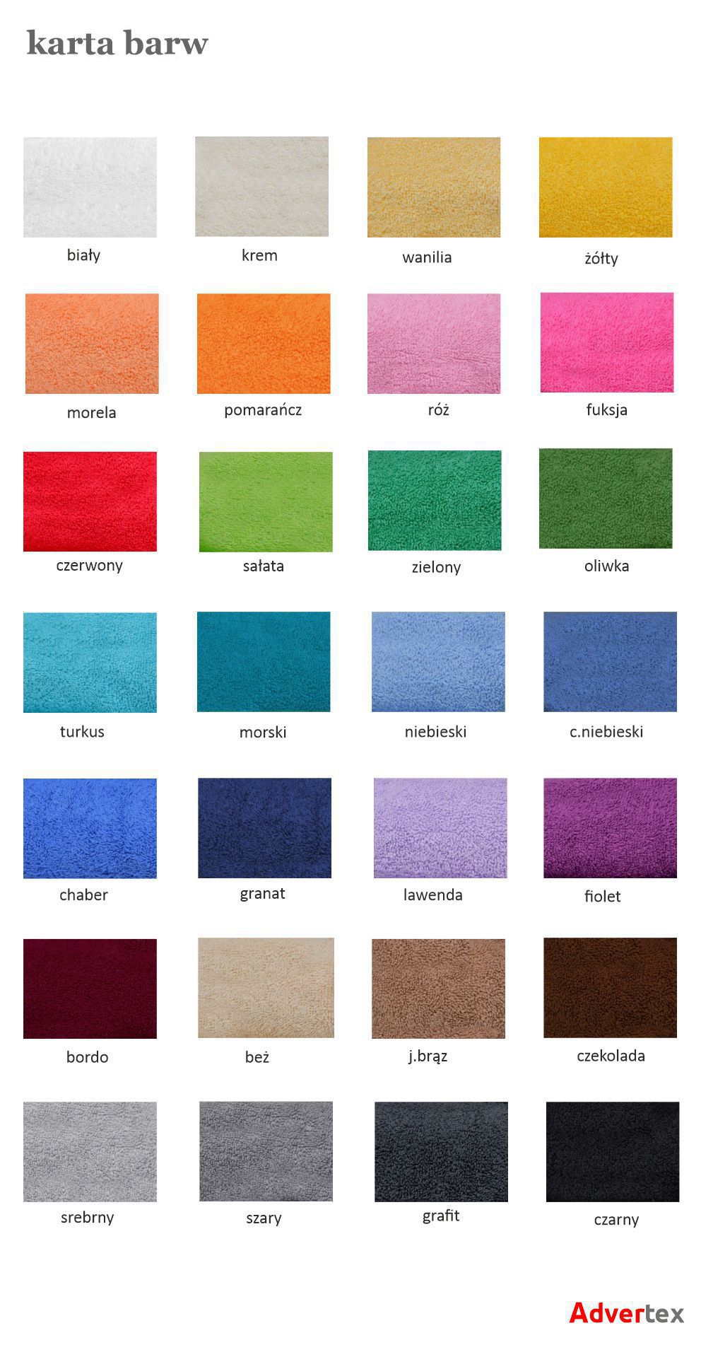 ręcznik apart karta barw