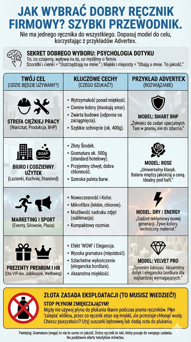 Infografika: Po czym poznać dobrej jakości ręcznik
