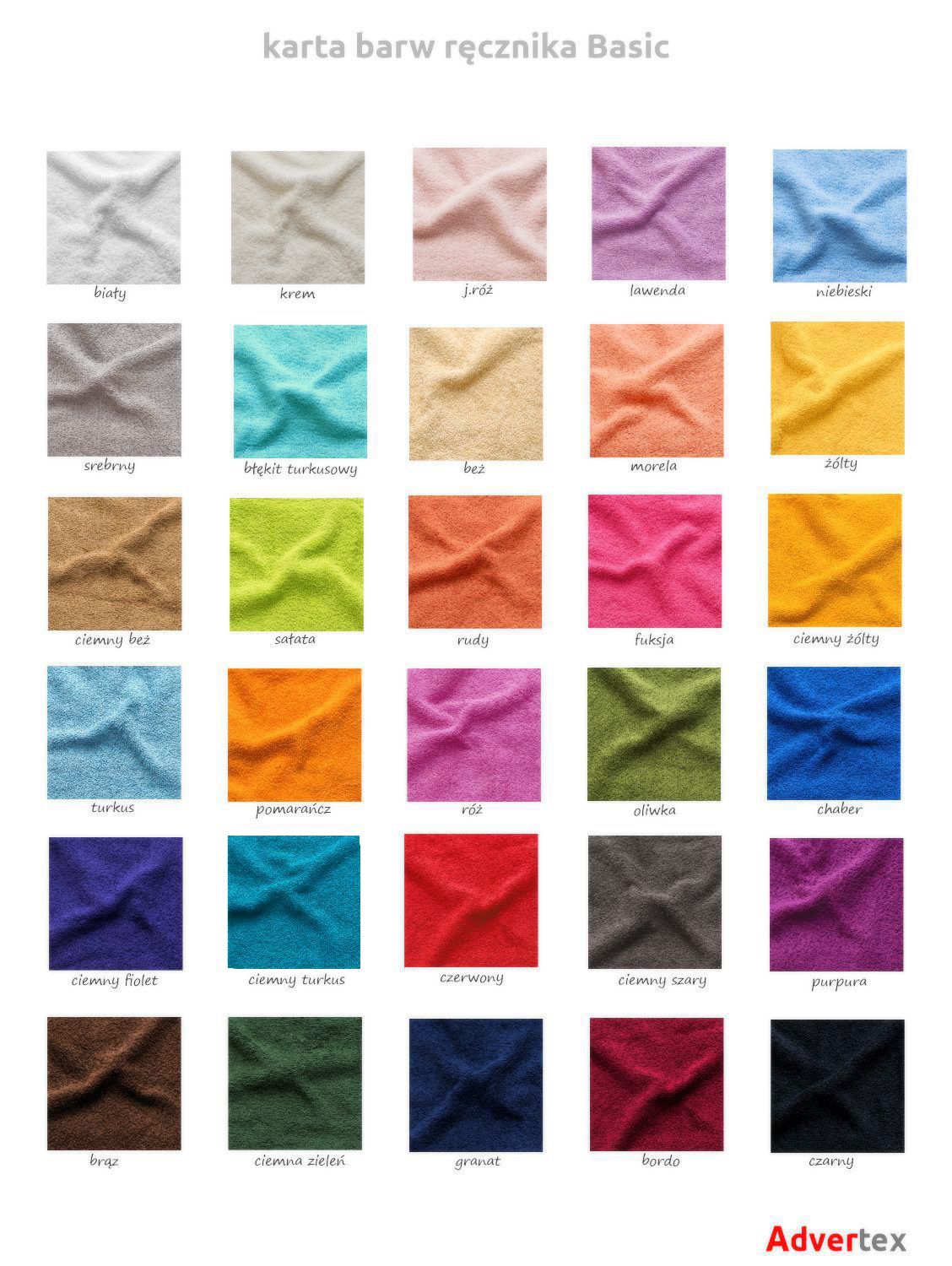 karta barw ręcznika Basic