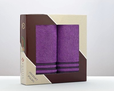 ekskluzywny komplet ręczników fioletowy