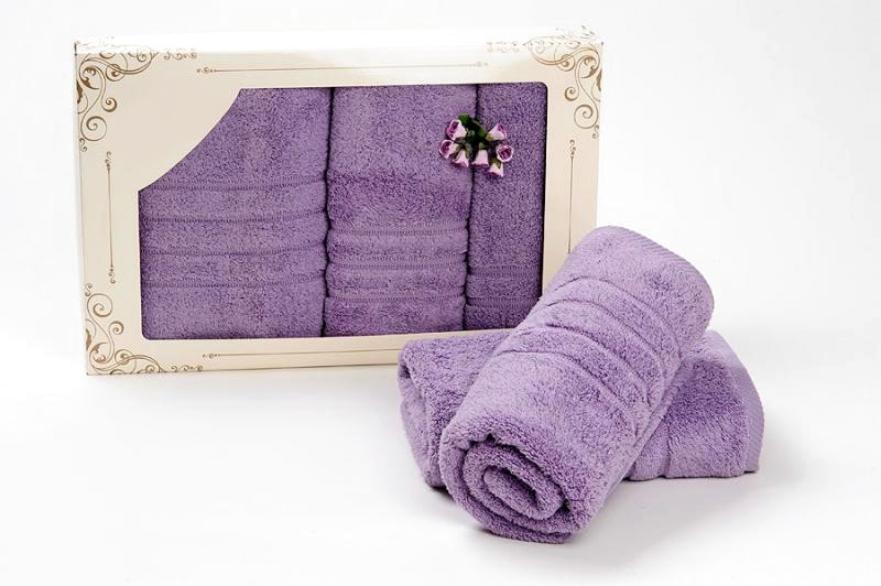 komplet ręczników silk jasny fiolet