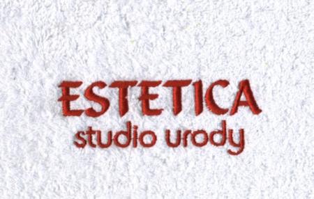 Haftowane ręczniki z logo Estetica